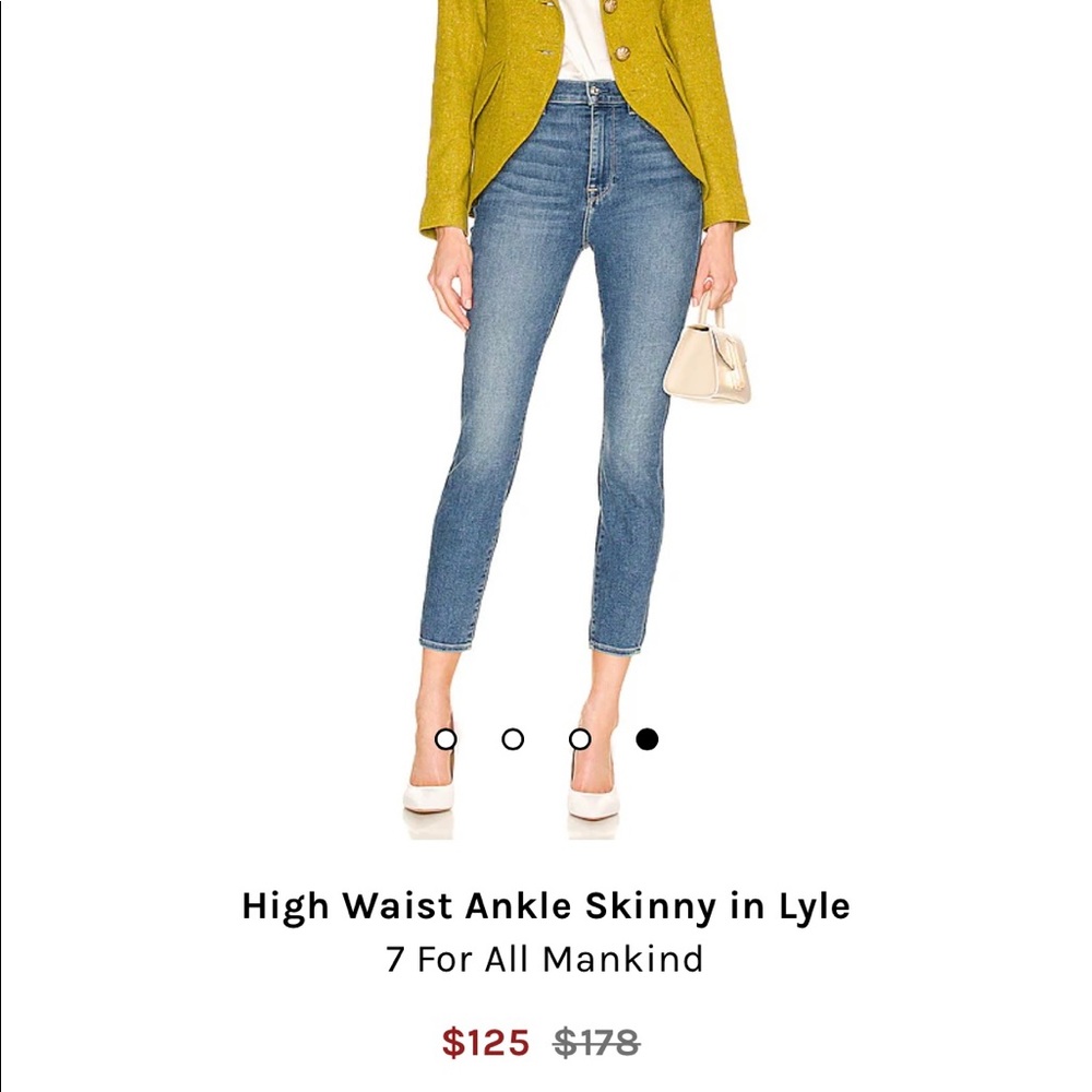 7 for all mankind high waisted ankle skinny jeans